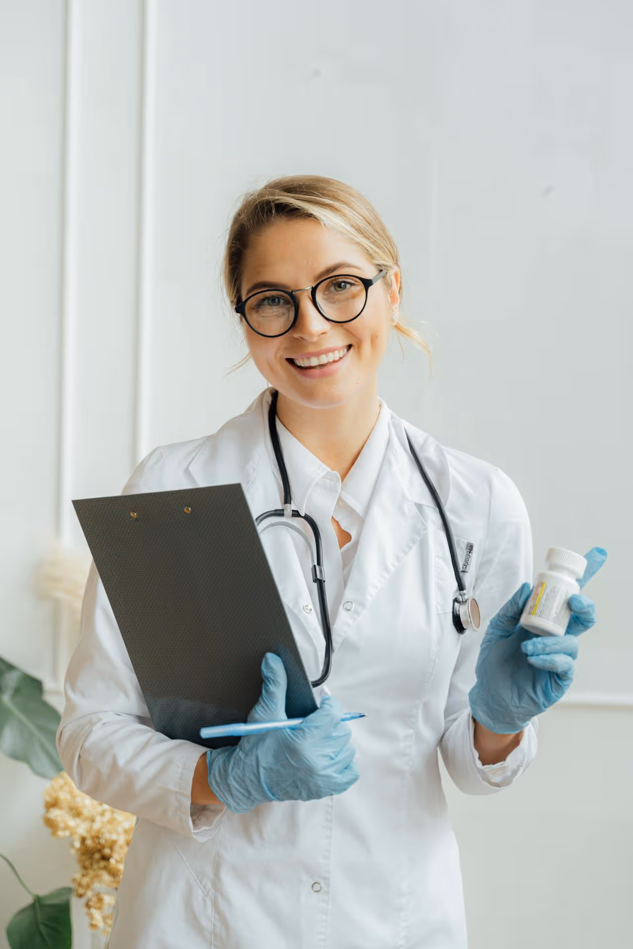 Doctor preparing patient notes